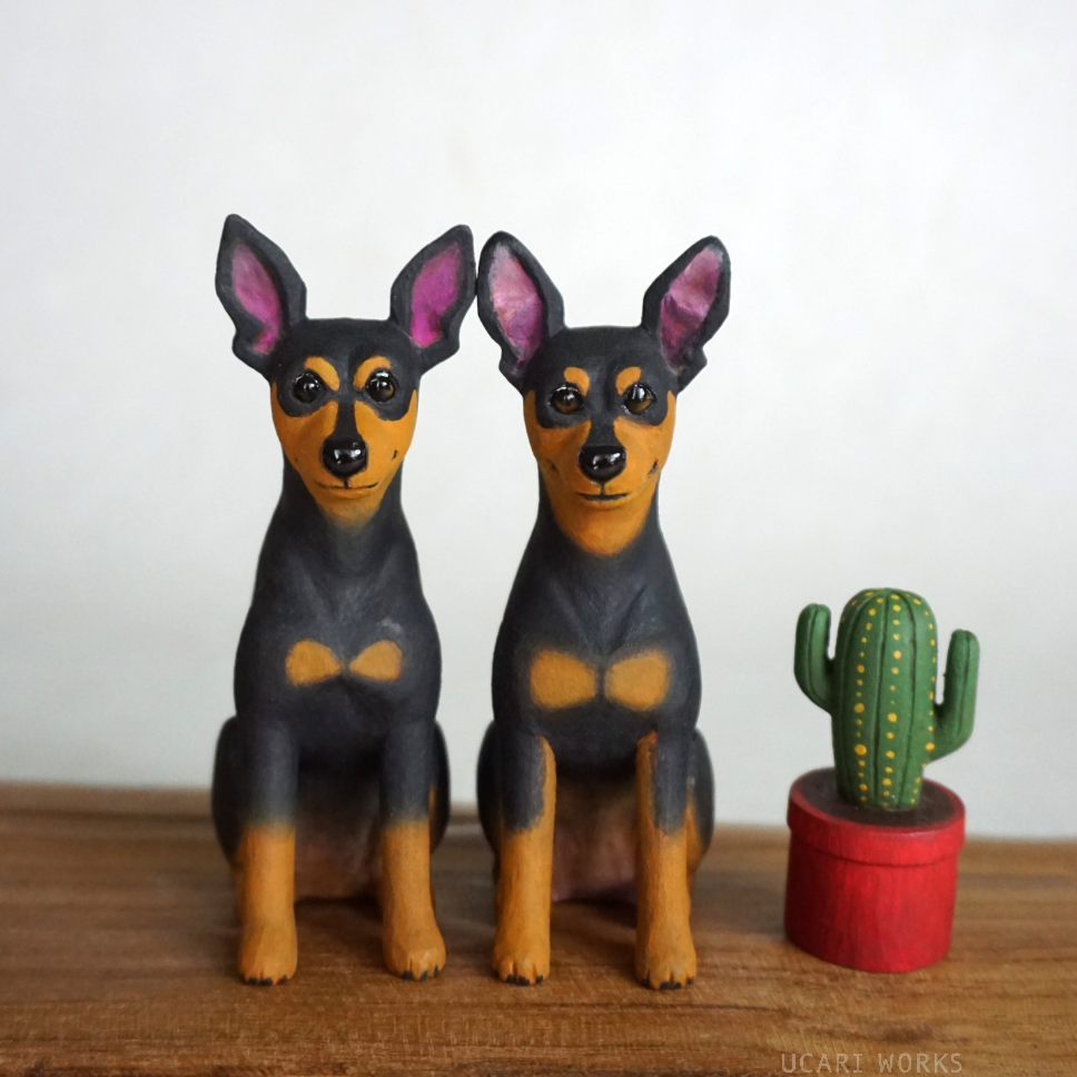 木彫り　ミニピン